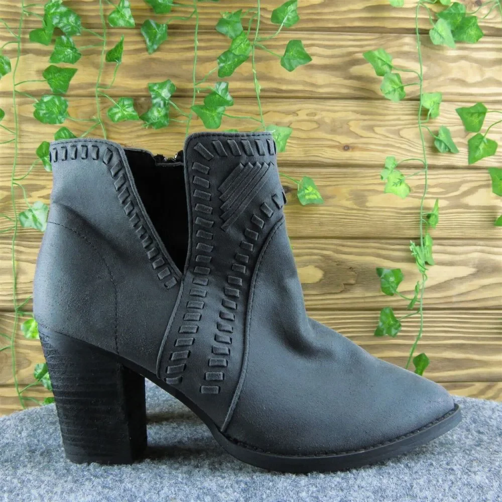 ZIGIsoho Halyn Women Ankle Boots Boots Size 9.5 Medium Gray‎ Synthetic Zip